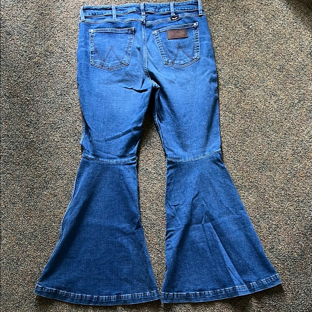 Wrangler Blue Flare Wide Leg Jeans